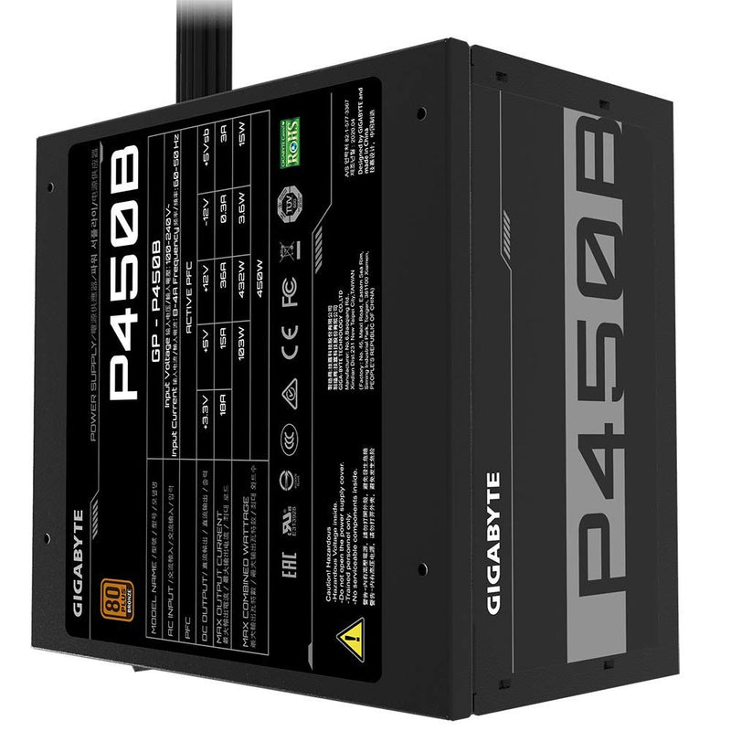 GIGABYTE 450W P450B 80 PLUS BRONZE NON MODULAR SMPS - SWIFT PERIPHERALS101823