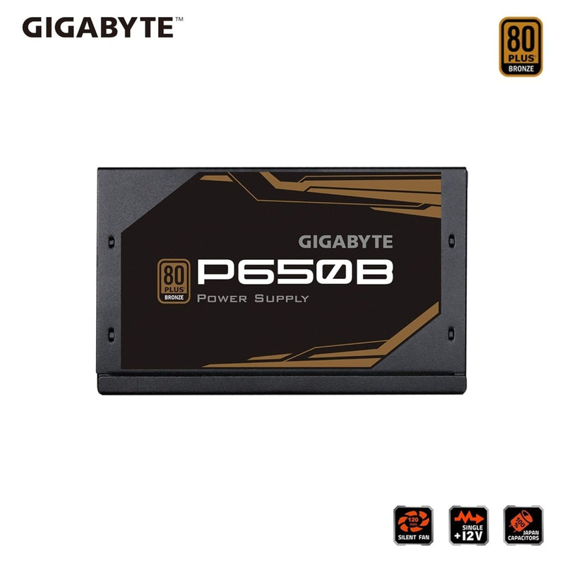 GIGABYTE 650W P650B 80 PLUS BRONZE NON MODULAR SMPS - SWIFT PERIPHERALS103663