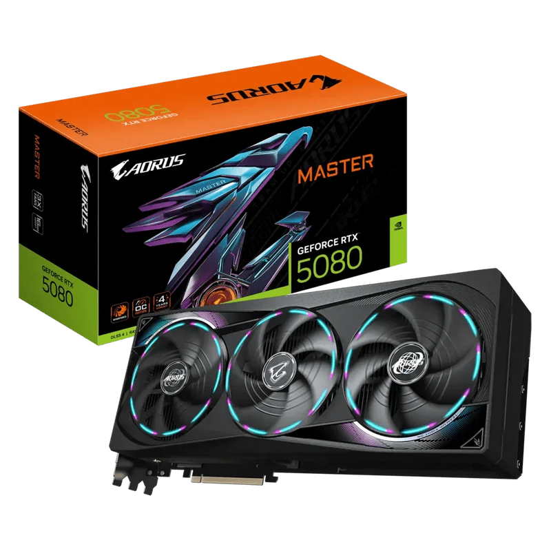 GIGABYTE AORUS RTX 5080 MASTER 16GB GRAPHICS CARD - SWIFT PERIPHERALS1092663