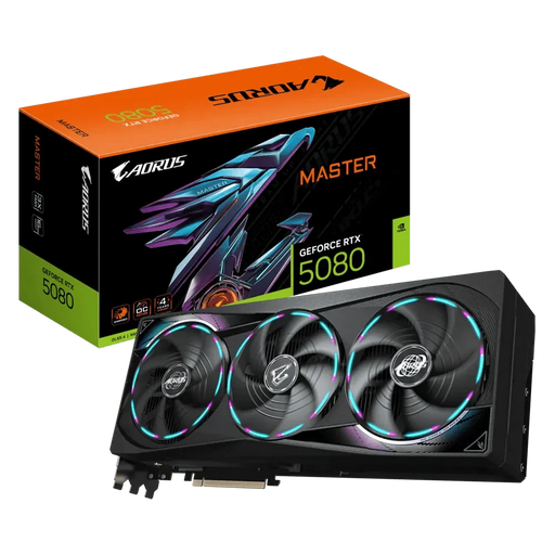 GIGABYTE AORUS RTX 5080 MASTER 16GB GRAPHICS CARD - SWIFT PERIPHERALS1092663