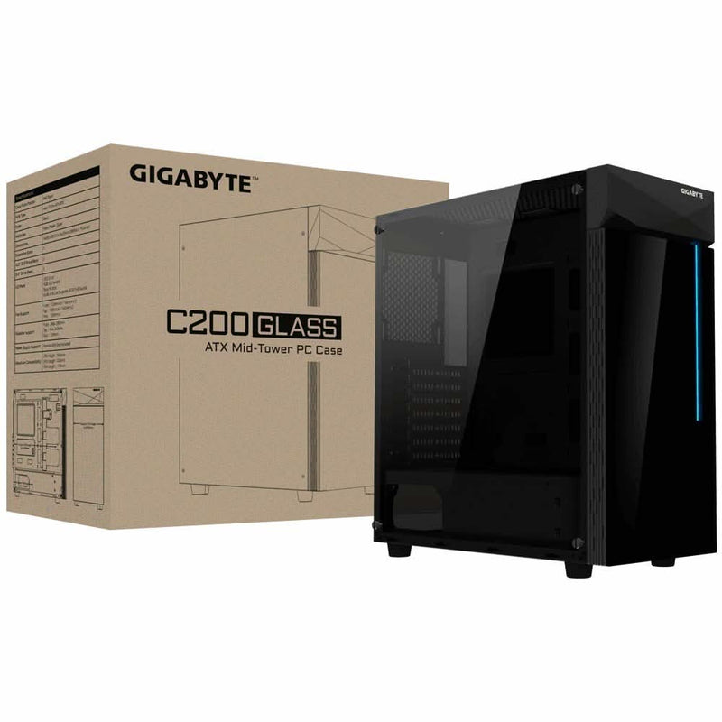 GIGABYTE C200G MID - TOWER ATX CABINET - SWIFT PERIPHERALS100371