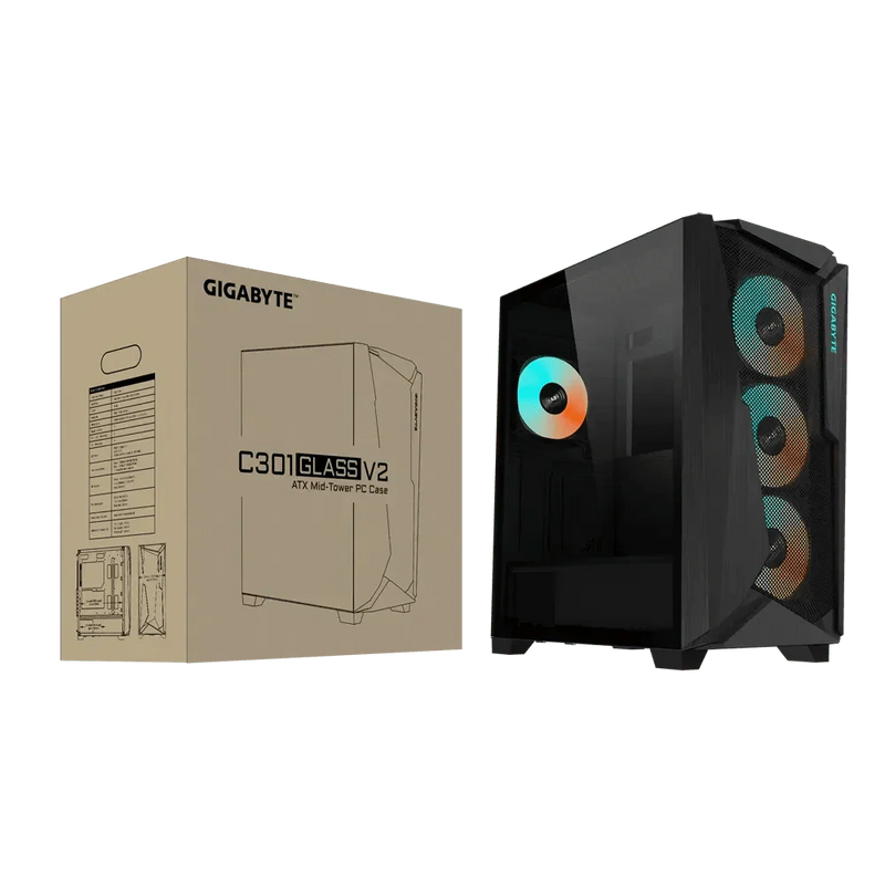 GIGABYTE C301G V2 BLACK CABINET - SWIFT PERIPHERALS1089914