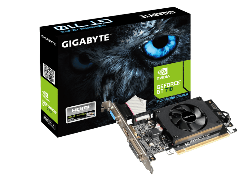 GIGABYTE GEFORCE GT 710 2GB DDR3 GRAPHIC CARD GV - N710D3 - 2GL - SWIFT PERIPHERALS100883
