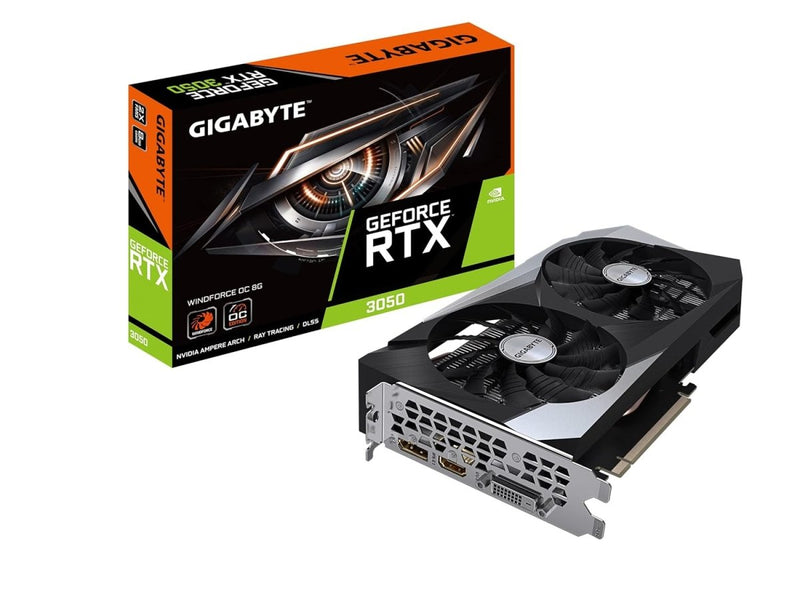 GIGABYTE GEFORCE RTX 3050 8GB WINDFORCE OC GRAPHIC CARD - SWIFT PERIPHERALS1084917
