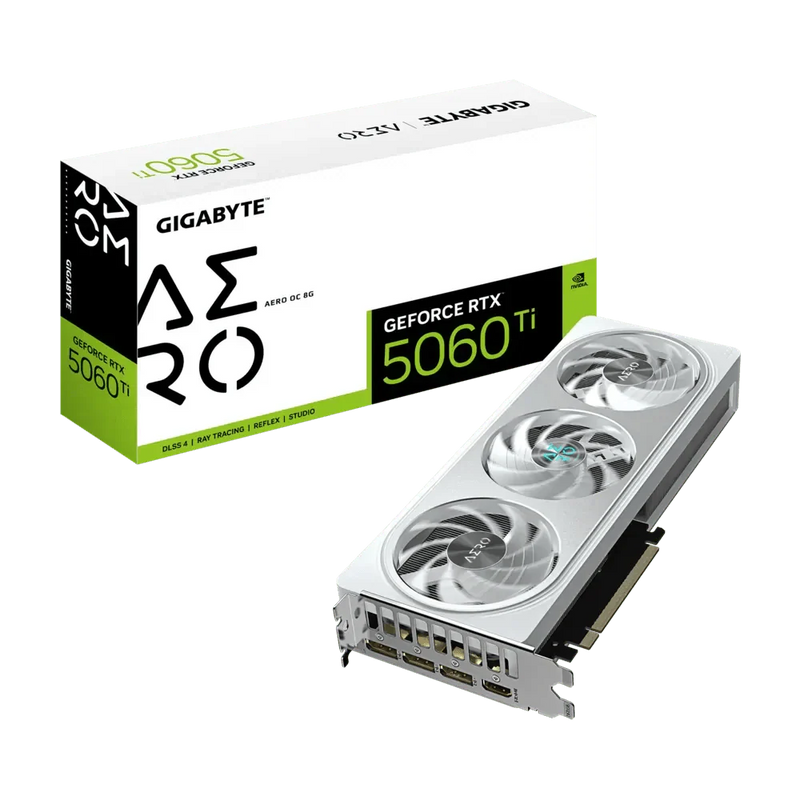 GIGABYTE GEFORCE RTX 5060 TI AERO OC 8GB GDDR7 - SWIFT PERIPHERALS1094070