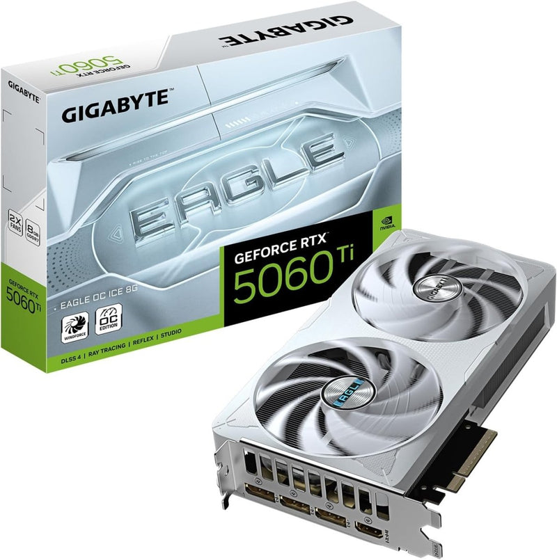 GIGABYTE GEFORCE RTX 5060 TI EAGLE OC ICE 8G GRAPHICS CARD - SWIFT PERIPHERALS1094071