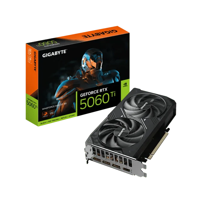 GIGABYTE GeForce RTX 5060 Ti WINDFORCE MAX OC 8G Graphic Card - SWIFT PERIPHERALS1097062