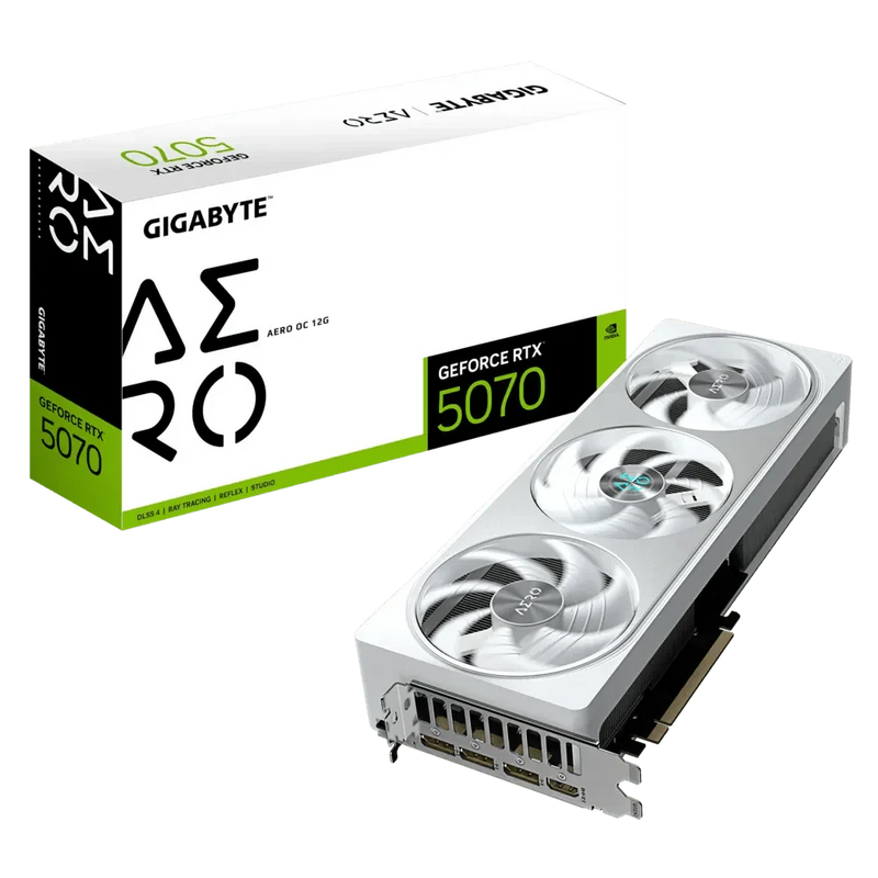 GIGABYTE GEFORCE RTX 5070 AERO OC 12GB GDDR7 - SWIFT PERIPHERALS1093017