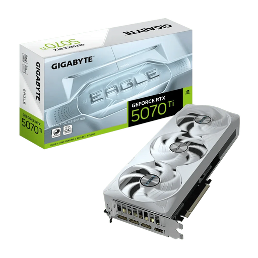 GIGABYTE GEFORCE RTX 5070 TI EAGLE OC ICE 16G GRAPHICS CARD - SWIFT PERIPHERALS1093007