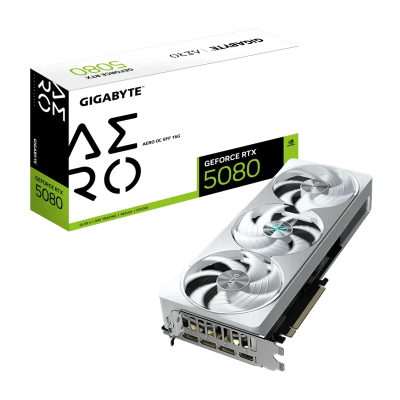 GIGABYTE GEFORCE RTX 5080 AERO OC 16GB GDDR7 - SWIFT PERIPHERALS1093009