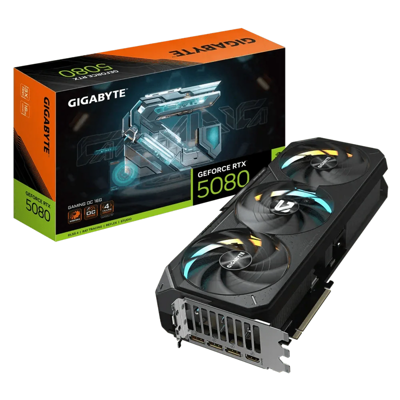 GIGABYTE GEFORCE RTX 5080 GAMING OC 16GB GDDR7 - SWIFT PERIPHERALS1092175