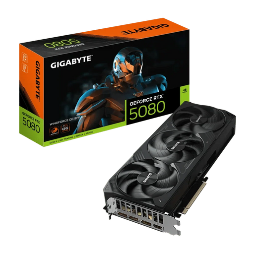 GIGABYTE GEFORCE RTX 5080 WINDFORCE OC 16GB GDDR7 - SWIFT PERIPHERALS1092371