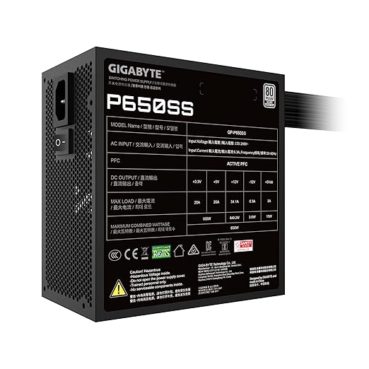 GIGABYTE GP - P650SS 650W ATX NON - MODULAR POWER SUPPLY - SWIFT PERIPHERALS1094882