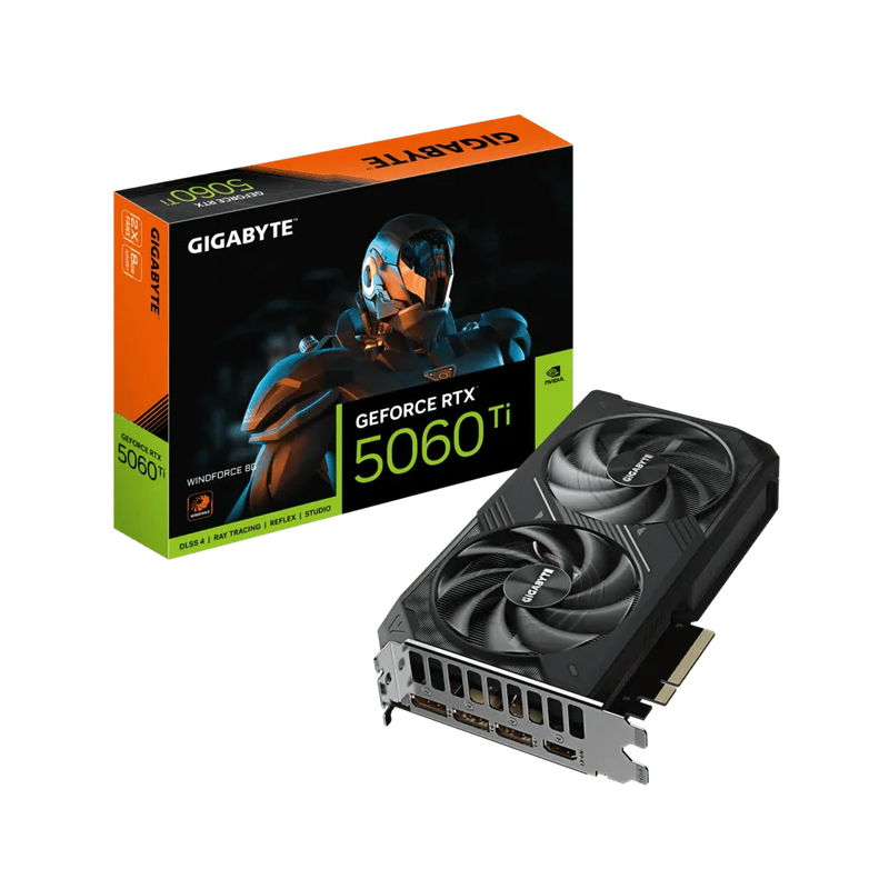 GIGABYTE RTX 5060 TI WINDFORCE 8GB GDDR7 GRAPHICS CARD - SWIFT PERIPHERALS1094094