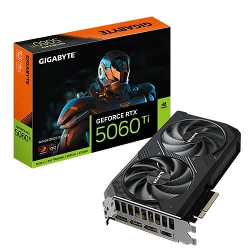 Gigabyte RTX 5060 Ti Windforce OC 16GB GDDR7 Graphics Card - SWIFT PERIPHERALS1097043