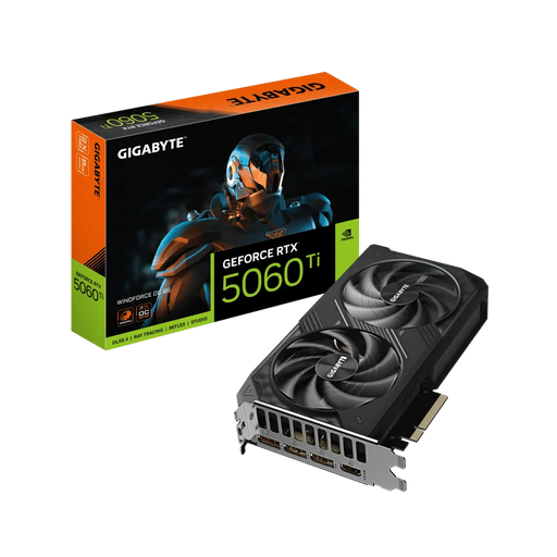 GIGABYTE RTX 5060 TI WINDFORCE OC 8GB GDDR7 GRAPHICS CARD - SWIFT PERIPHERALS1094077