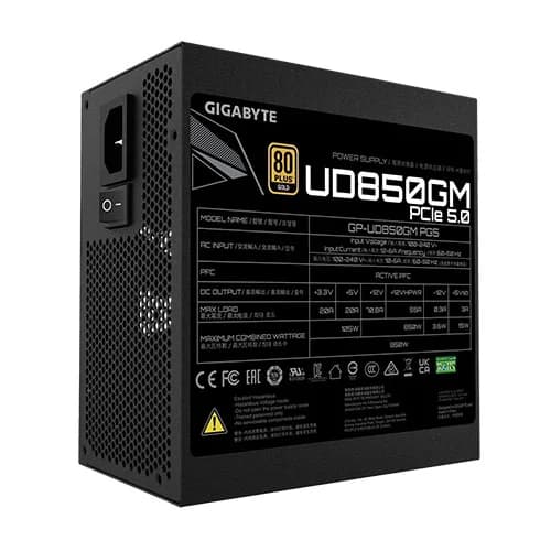 GIGABYTE UD850GM PG5 80 PLUS GOLD FULLY MODULAR SMPS - SWIFT PERIPHERALS1089516