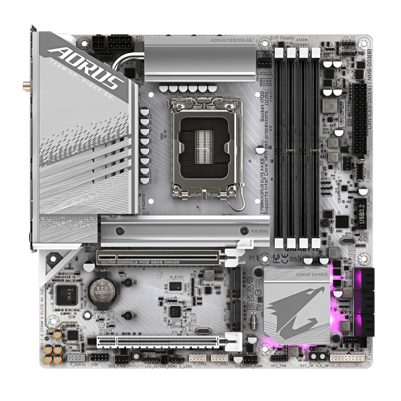 GIGABYTE Z790M AORUS ELITE AX ICE DDR5 MOTHERBOARD - SWIFT PERIPHERALS1090173