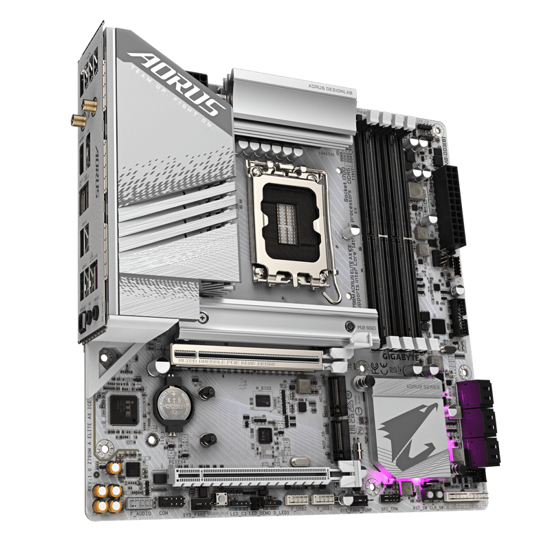 GIGABYTE Z790M AORUS ELITE AX ICE DDR5 MOTHERBOARD - SWIFT PERIPHERALS1090173
