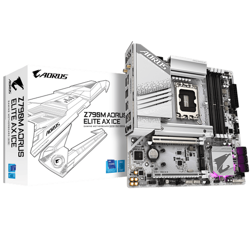 GIGABYTE Z790M AORUS ELITE AX ICE DDR5 MOTHERBOARD - SWIFT PERIPHERALS1090173