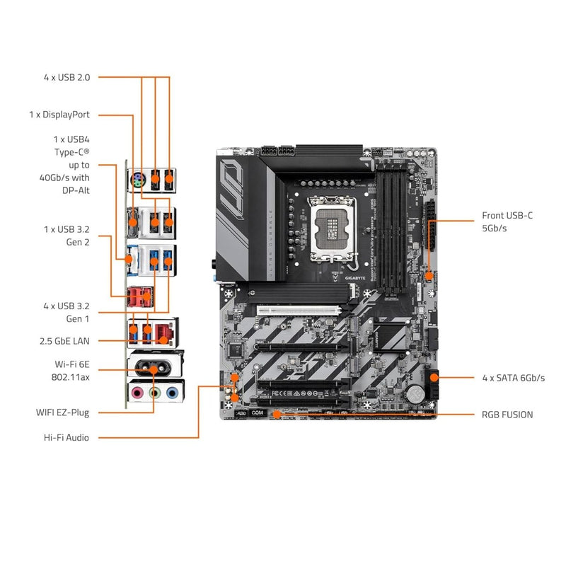GIGABYTE Z890 UD ATX DDR5 INTEL MOTHERBOARD - SWIFT PERIPHERALS1090991