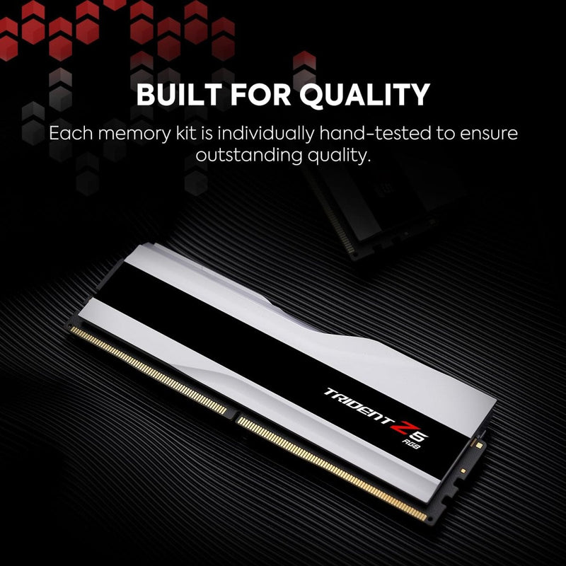 GSKILL MEMORY F5 - 6000J3040G32GX2 - TZ5RW - 64GB (32GBX2) 6000MHZ TRIDENT Z5 DDR5 RGB WHITE CL30 - SWIFT PERIPHERALS1090008