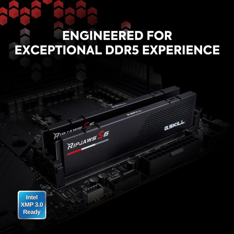 G.SKILL RIPJAWS S5 INTEL XMP 32GB DDR5 5200 MHZ F5 - 5200J4040A32GX1 - RS5K CL40 RAM - SWIFT PERIPHERALS1090631