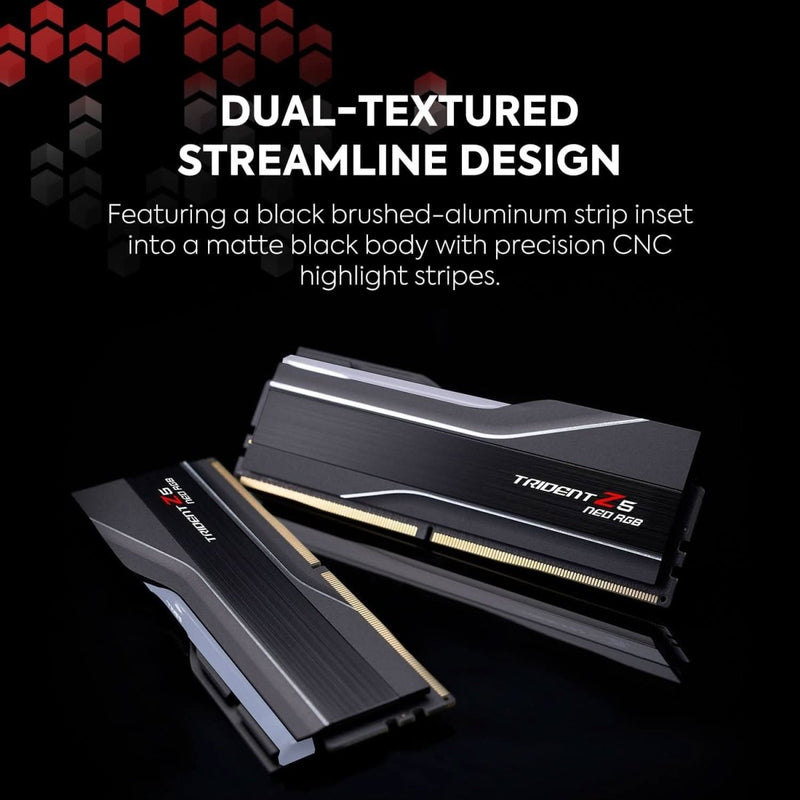 GSKILL TRIDENT Z5 NEO RGB SERIES DDR5 RAM 32GB CL28 (F5 - 6000J2836G16GX2 - TZ5NR) RAM - SWIFT PERIPHERALS1094507