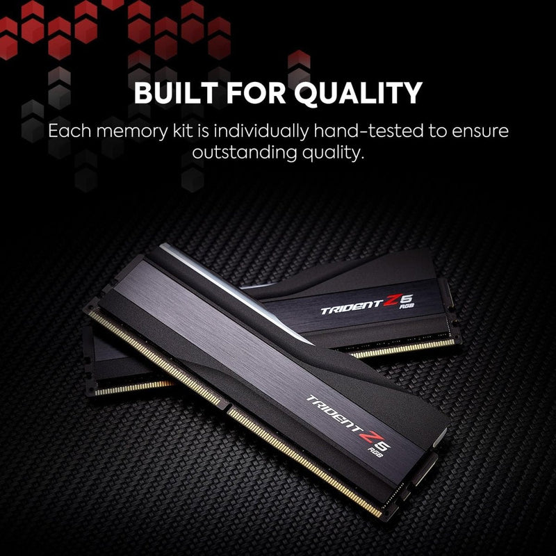 GSKILL TRIDENT Z5 RGB 32GB (2X16GB) DDR5 - 6000 CL30RAM F5 - 6000J3040F16GX2 - TZ5RK (BLACK) - SWIFT PERIPHERALS1090414
