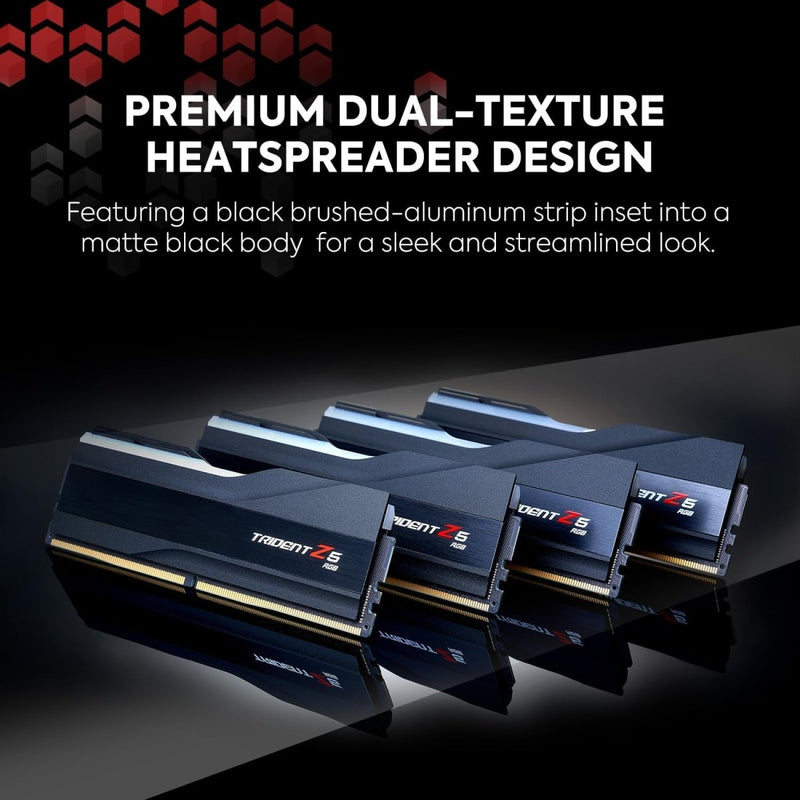 GSKILL TRIDENT Z5 RGB 32GB (2X16GB) DDR5 - 6000 CL30RAM F5 - 6000J3040F16GX2 - TZ5RK (BLACK) - SWIFT PERIPHERALS1090414