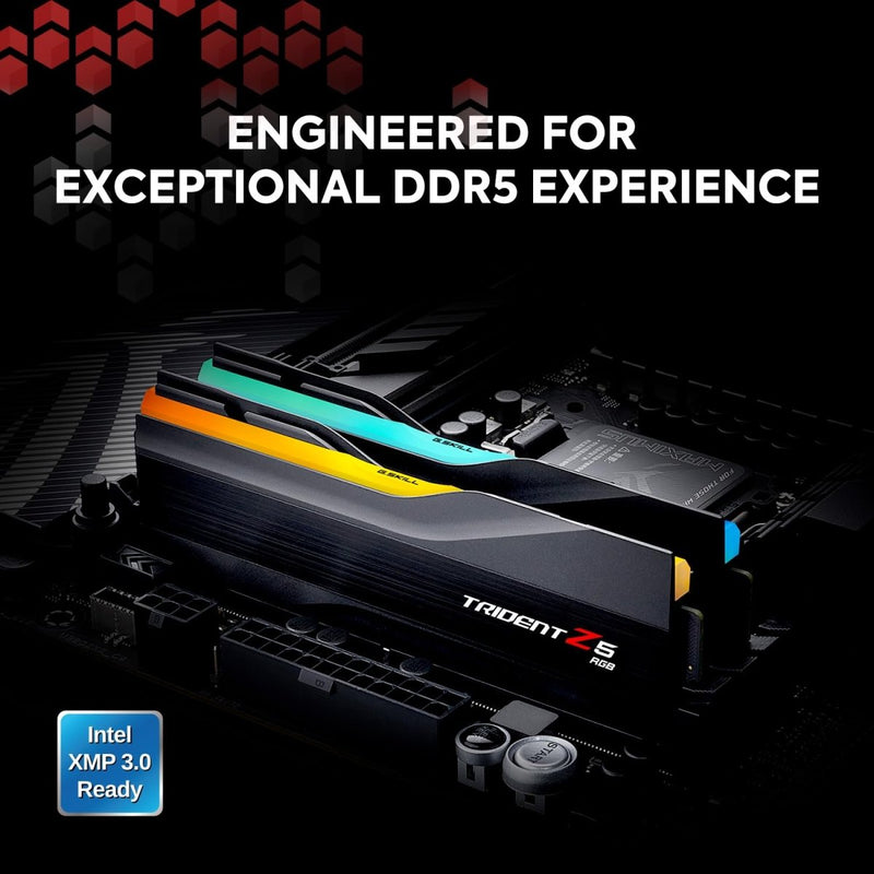 GSKILL TRIDENT Z5 RGB 64GB (32*2) 6400MHZ CL32 F5 - 6400J3239G32GX2 - TZ5RK DDR5 RAM - SWIFT PERIPHERALS1090159