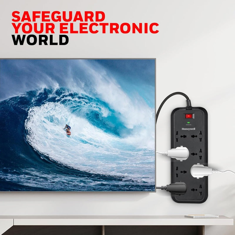 HONEYWELL SURGE PROTECTOR, 8 UNIVERSAL SOCKETS - SWIFT PERIPHERALS101859