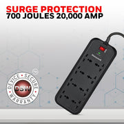 HONEYWELL SURGE PROTECTOR, 8 UNIVERSAL SOCKETS - SWIFT PERIPHERALS101859