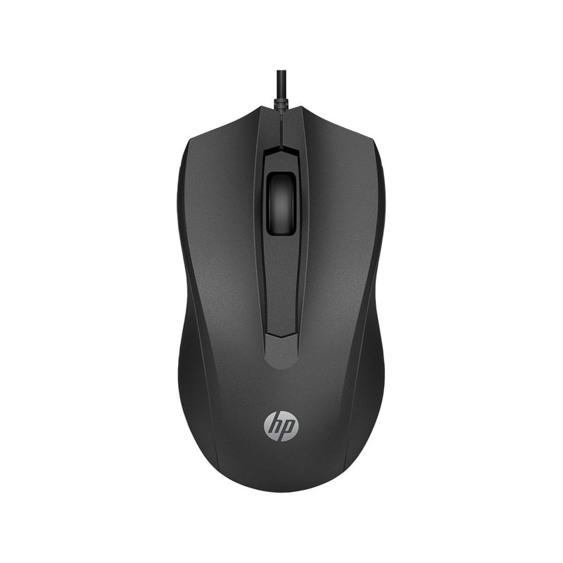 HP 100 Wired Optical Mouse with 1600DPI and Ambidextrous Design - SWIFT PERIPHERALS6VY96AA