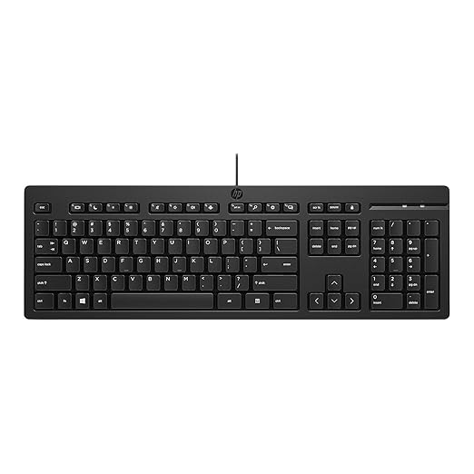 HP 125 Wired USB Desktop Keyboard - SWIFT PERIPHERALS266C9AA