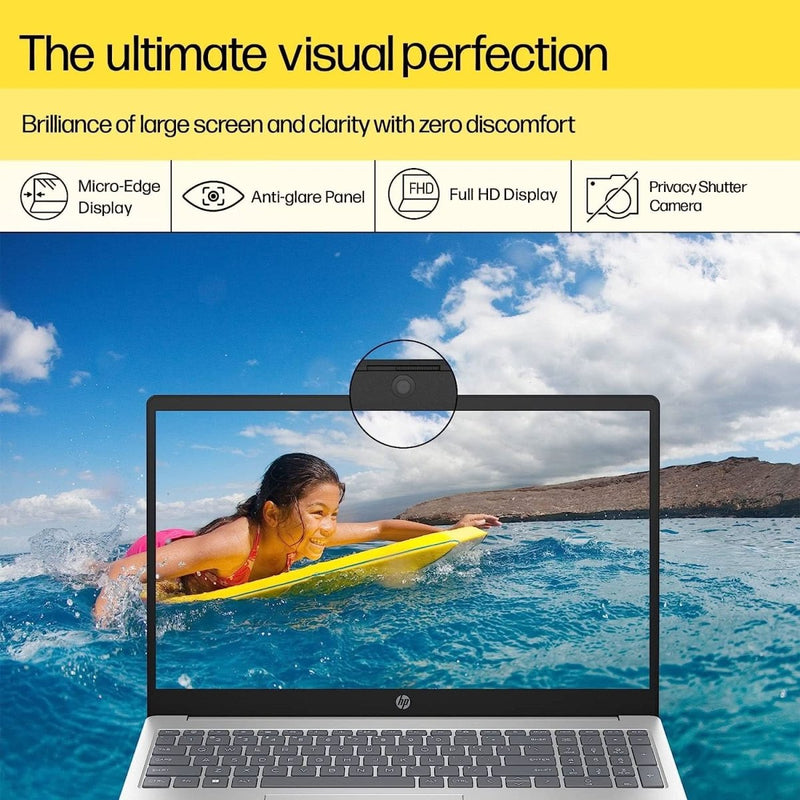 HP 15 - FD0006TU [CI3 - 1315U 13TH GEN/8GB DDR5/512GB SSD/WIN11 HOME+MSO/15.6 INCH/INTEGRATED GRAPHICS /1 YEAR(S)/SILVER] - SWIFT PERIPHERALS1085907