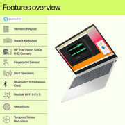 HP 15 - FD0012TU [CI5 - 1335U 13TH GEN/8GB DDR4/1TB SSD/WIN 11 HOME +MSO/15.6 INCH/INTEGRATED GRAPHICS /1 YEAR(S)/SILVER] - SWIFT PERIPHERALS1085025