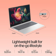 HP 15 FD0220TU [CI5 - 1334U 13TH GEN/8GB/512GB SSD/WIN11 HOME+MSO/15.6 INCH/INTEGRATED GRAPHICS /1 YEAR(S)/SILVER] - SWIFT PERIPHERALS1091043