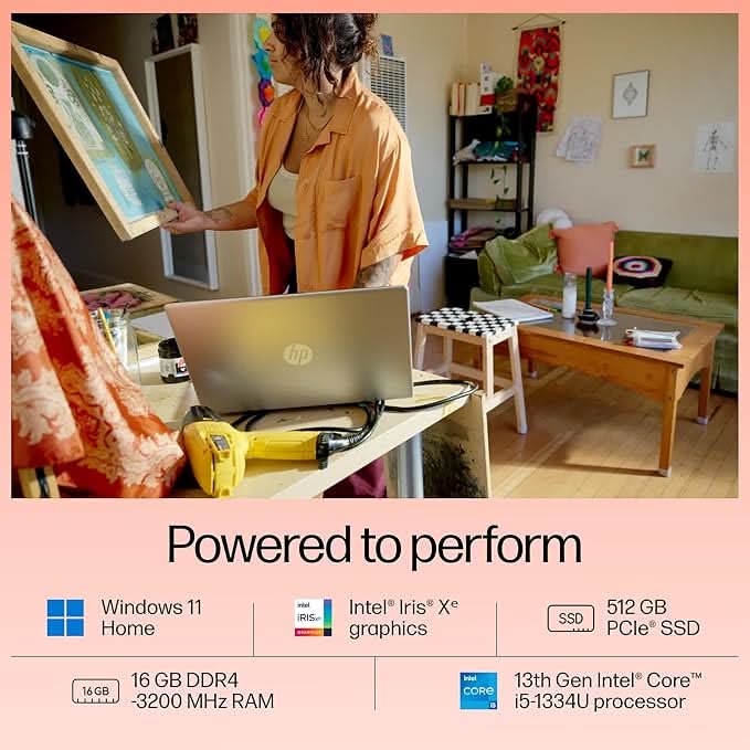 HP 15 FD0221TU [CI5 - 1334U 13TH GEN/16GB/512GB SSD/WIN11 HOME+MSO/15.6 INCH/INTEGRATED GRAPHICS /1 YEAR(S)/SILVER] - SWIFT PERIPHERALS1088567