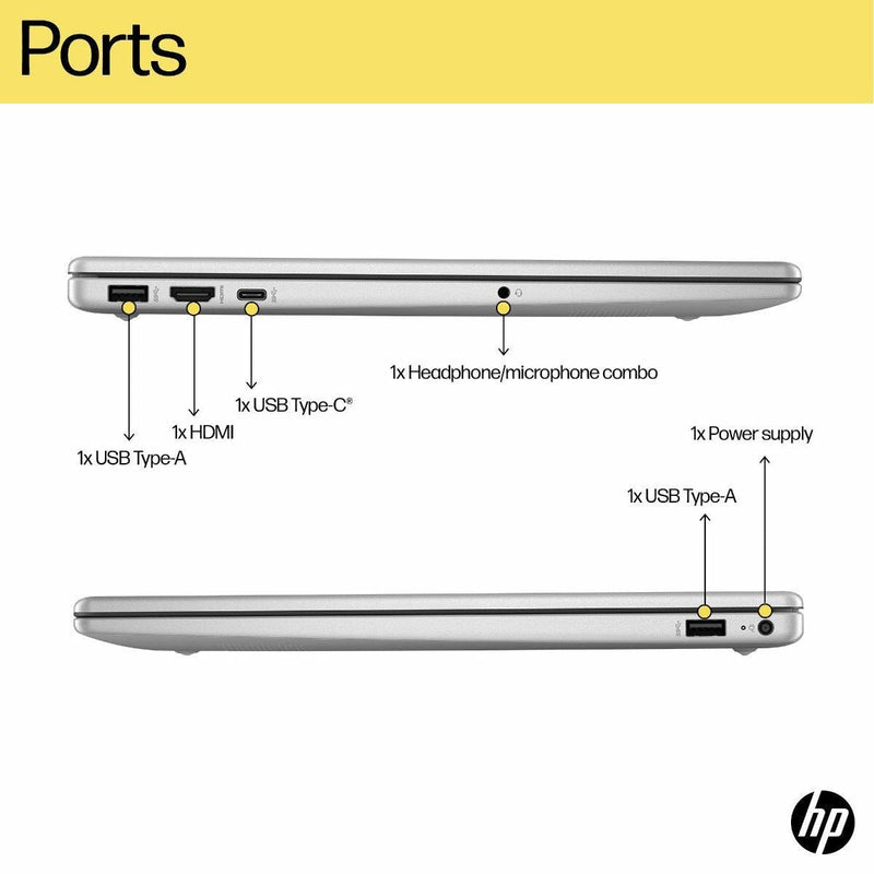 HP 15 FD1444TU [CORE5 - 120U/8GB/512GB SSD/WIN11 HOME+MS24/15.6"/INTEGRATED GRAPHICS/1 YEAR(S)/SILVER] - SWIFT PERIPHERALS1096248