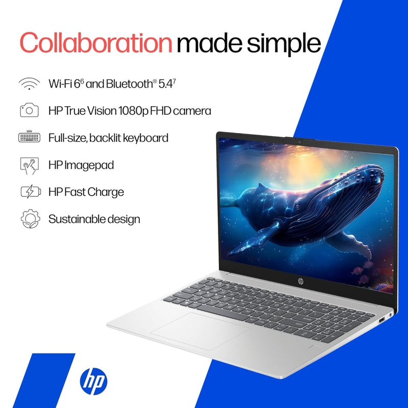 HP 15 HR0008TU [CI5 - 1334U/16GB/512GB SSD/WIN11 HOME+MS24/15.6"/INTEGRATED GRAPHICS/1 YEAR(S)/SILVER] - SWIFT PERIPHERALS1095225