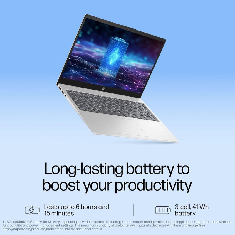 HP 15, INTEL CORE ULTRA 5 125H LAPTOP (16GB DDR5,512GB SSD) IPS, ANTI - GLARE, MICRO - EDGE, 15.6''/39.6CM, FHD, WIN11,M365 BASIC(1YR),OFFICE HOME24, SILVER,1.65KG, FHD CAMERA W/SHUTTER,BACKLIT, FD1254TU - SWIFT PERIPHERALS1094468