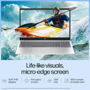 HP 15, INTEL ULTRA 5 125H (16GB DDR5, 1TB SSD) FHD, IPS, 15.6''/39.6CM, WIN11, M365 BASIC(1YR) OFFICE24, SILVER, 1.65KG, FD1255TU, INTEL ARC GRAPHICS, FHD CAMERA W/SHUTTER, AI POWERED LAPTOP - SWIFT PERIPHERALS1094756