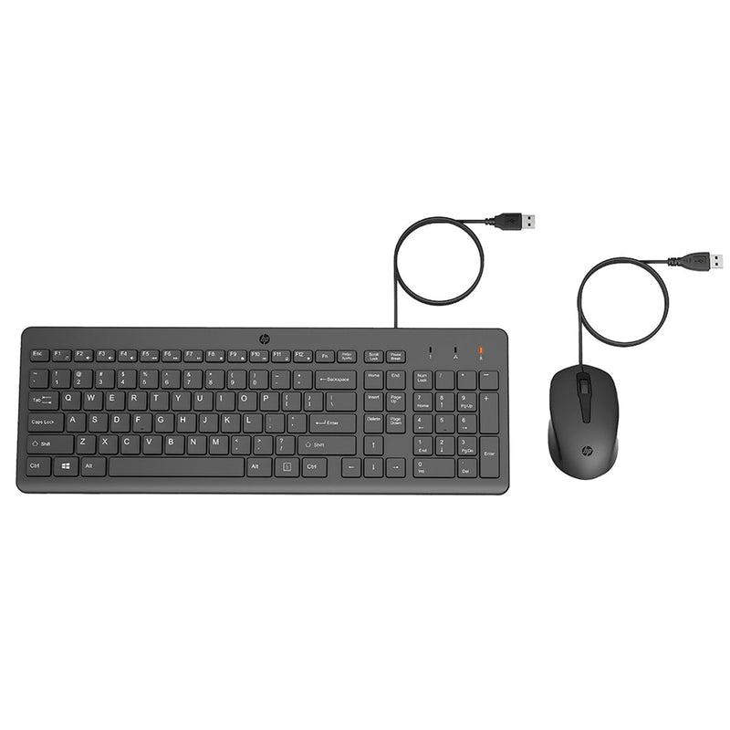 HP 150 Wired Keyboard and Optical Mouse Combo with 1600 DPI - SWIFT PERIPHERALS240J7AA