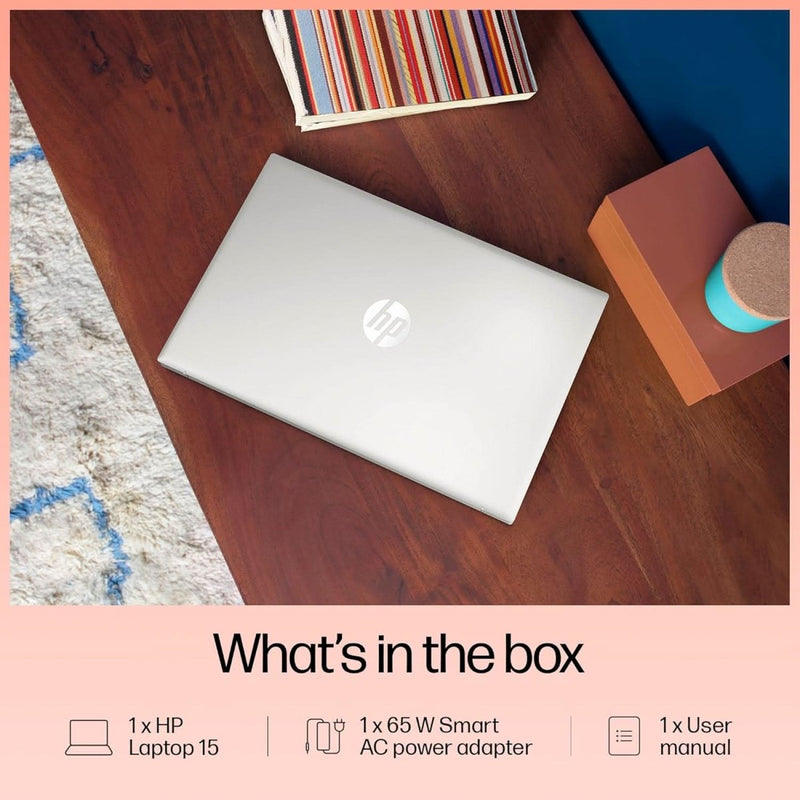HP 15,12TH GEN INTEL CORE I5 - 1235U, 8GB DDR4,1TB SSD, (WIN 11,MSO 2021,SILVER,1.59 KG),15.6 - INCH(39.6 CM) FHD LAPTOP, UHD GRAPHICS,1080P FHD CAMERA W/PRIVACY SHUTTER,BACKLIT KB,FD0112TU - SWIFT PERIPHERALSHplaptop-0103