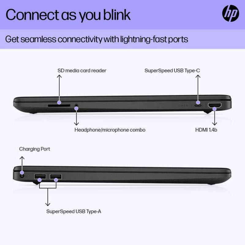 HP 15S - FQ3066TU [CDC - N4500 INTEL/8GB/512GB SSD/WIN11 HOME+MSO/15.6 INCH/INTEGRATED GRAPHICS /1 YEAR(S)/BLACK] - SWIFT PERIPHERALS1085701