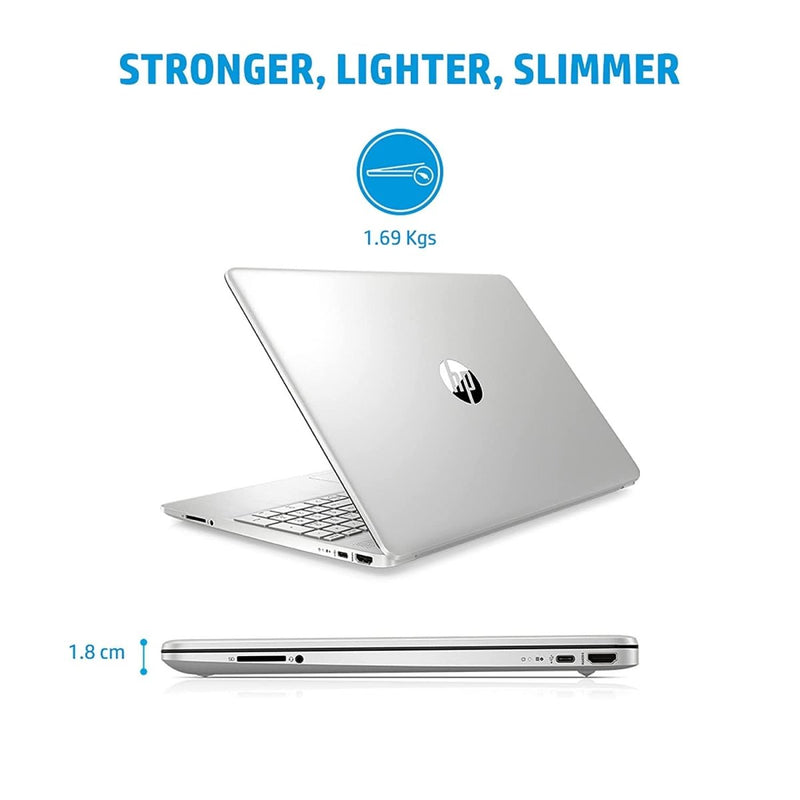 HP 15S - FQ5009TU [CI5 - 1235U 12TH GEN/8GB DDR4/512GB SSD/NO DVD/WIN11 HOME+MSO/15.6 INCH/INTEGRATED GRAPHICS/1 YEAR/SILVER] - SWIFT PERIPHERALS107787