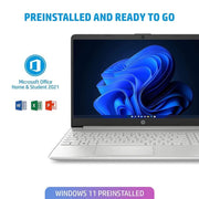 HP 15S - FQ5009TU [CI5 - 1235U 12TH GEN/8GB DDR4/512GB SSD/NO DVD/WIN11 HOME+MSO/15.6 INCH/INTEGRATED GRAPHICS/1 YEAR/SILVER] - SWIFT PERIPHERALS107787