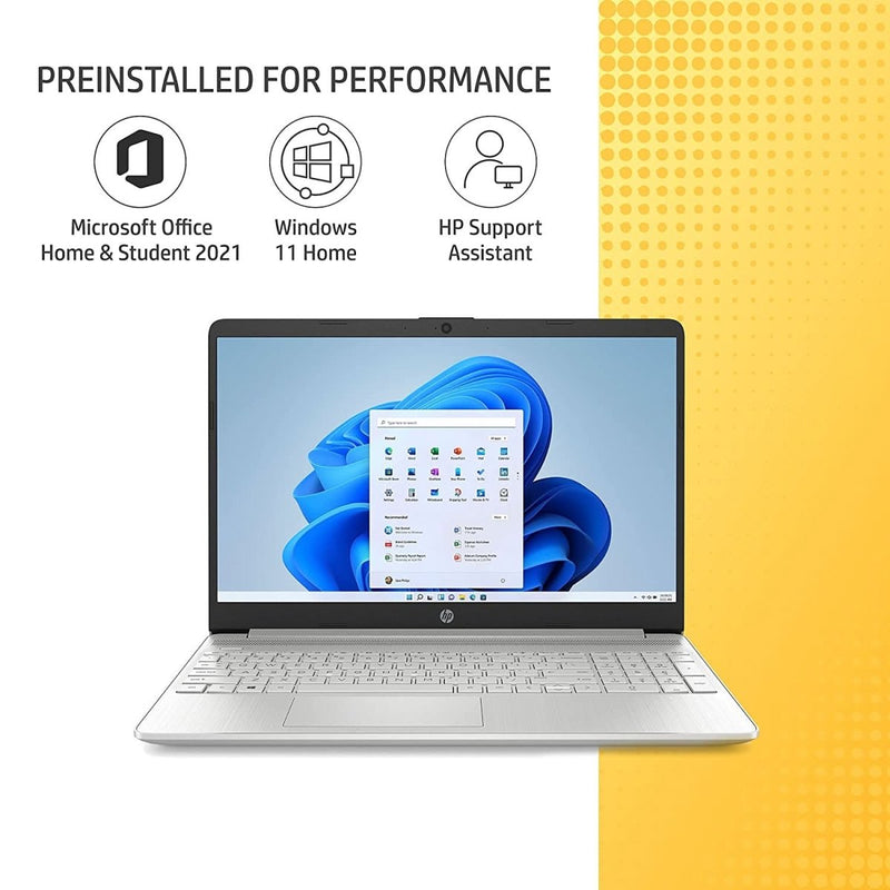 HP 15S - FQ5112TU [CI5 - 1235U 12TH GEN/16GB DDR4/512GB SSD/NO DVD/WIN11 HOME+MSO/15.6 INCH/INTEGRATED GRAPHICS/1 YEAR/SILVER] - SWIFT PERIPHERALS1081963