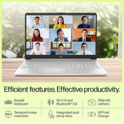 HP 15S - FQ5190TU [CI7 - 1255U 12TH GEN/16GB/512GB SSD/WIN11 HOME+MSO/15.6 INCH/INTEGRATED GRAPHICS /1 YEAR(S)/SILVER] - SWIFT PERIPHERALS1087313